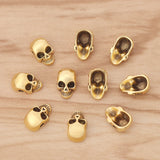 50 Silver Skull Head Spacer Beads for Jewellery Making 2mm Hole