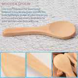 50 Small Wooden Spoons for Cooking Condiments - Light Brown