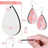 50 Sublimation Blank Earrings Teardrop Heat Transfer DIY Jewelry Making