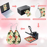 50 Sublimation Blank Earrings, Teardrop Heat Transfer Pendant for DIY Jewelry