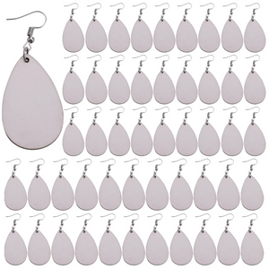 50 Pcs Sublimation Blank Teardrop Earrings for DIY Jewelry Making