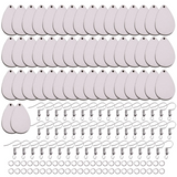 50 Pcs Sublimation Blank Teardrop Earrings for DIY Jewelry Making