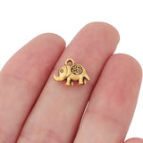 50 Tibetan Elephant OM Charms Pendants Beads for Jewelry Making