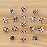 50 Tibetan Silver/Gold Chinese Knot Spacer Beads for DIY Necklace Bracelet