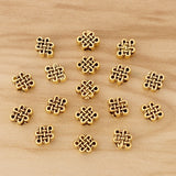 50 Tibetan Silver/Gold Chinese Knot Spacer Beads for DIY Necklace Bracelet