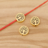 50 Tibetan Silver/Gold Life Tree Beads for Bracelet Making 9mm