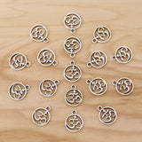 50pcs Tibetan Silver OM AUM Charms Pendants Beads for Jewellery Making 12x12mm