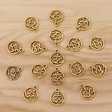 50pcs Tibetan Silver OM AUM Charms Pendants Beads for Jewellery Making 12x12mm