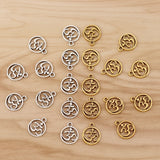 50pcs Tibetan Silver OM AUM Charms Pendants Beads for Jewellery Making 12x12mm