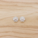 50 Tibetan Silver Scallop Sea Shell Spacer Beads Double Sided 8x9mm