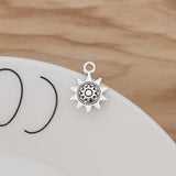 50pcs Tibetan Silver Sun Charms Pendants for Jewellery Making 17x13mm