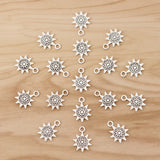 50pcs Tibetan Silver Sun Charms Pendants for Jewellery Making 17x13mm