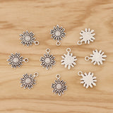 50 Tibetan Silver Sun Flower Charms Pendants DIY Bracelet Earring Jewellery