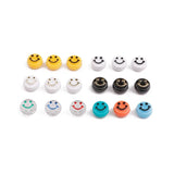 50 Acrylic Smiley Face Round Beads DIY Bracelet Accessories