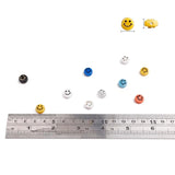 50 Acrylic Smiley Face Round Beads DIY Bracelet Accessories