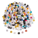 50 Acrylic Smiley Face Round Beads DIY Bracelet Accessories