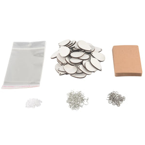50 Sublimation Blank Halloween Christmas DIY Earring Hooks & Jump Rings