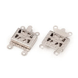 316 Surgical Stainless Steel Box Clasps 2-Strand 4-Hole for DIY Jewelry Making