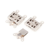 316 Surgical Stainless Steel Box Clasps 2-Strand 4-Hole for DIY Jewelry Making
