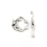 50 Antique Silver OT Toggle Clasps for DIY Jewelry Making F-69