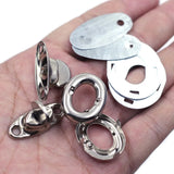 50 Sets Silver Oval Frame Kiss Clasp Purse Closure Twist Lock Bag Accessories