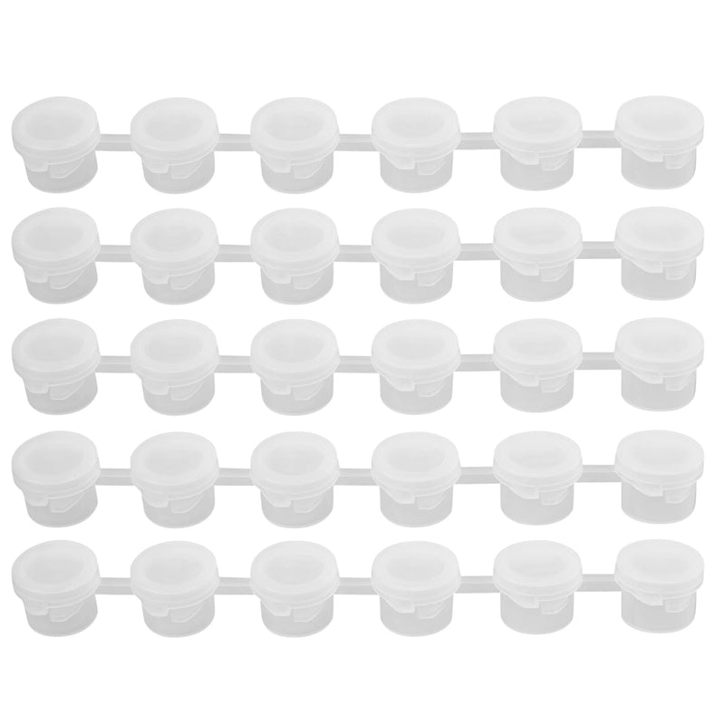 50 Clear 3Ml Mini Painting Cup Pot Storage Paint Containers