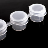 50 Paint Pots Strips, 300 Empty 2Ml Paint Cup Pots for Art Festivals