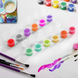 50 Paint Pots Strips, 300 Empty 2Ml Paint Cup Pots for Art Festivals