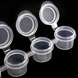 50 Paint Pots Strips, 300 Empty 2Ml Paint Cup Pots for Art Festivals