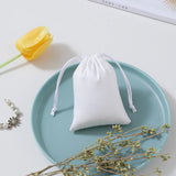 Custom Logo Flannel Jewelry Gift Bags Drawstring Pouches for Wedding Party