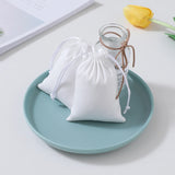 Custom Logo Flannel Jewelry Gift Bags Drawstring Pouches for Wedding Party