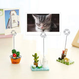50 Metal Wires Business Card Holder Round Clip Bracket DIY Craft Home