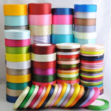 50 Yards Satin Bow Embellishment Ribbon 6mm 10mm 12mm 15mm 20mm