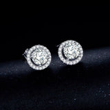 50% off 925 Sterling Silver Zircon Stud Earrings
