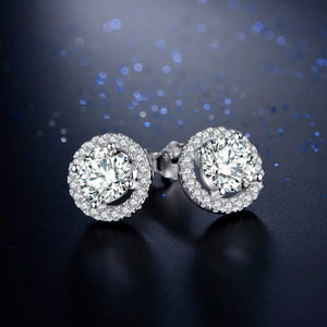 50% off 925 Sterling Silver Zircon Stud Earrings