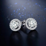 50% off 925 Sterling Silver Zircon Stud Earrings