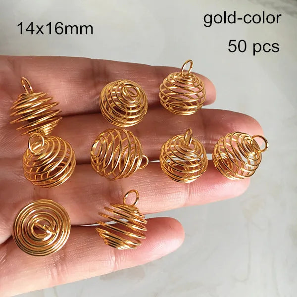 50 pcs 15x16mm Wire Ball Charms, Handmade Crafts, Jewelry Supplies