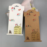 50pcs DIY Flower Pattern Hair Clip Brooch Jewelry Display Card