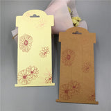 50pcs DIY Flower Pattern Hair Clip Brooch Jewelry Display Card