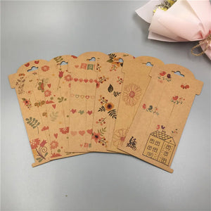 50pcs DIY Flower Pattern Hair Clip Brooch Jewelry Display Card