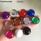50 pcs 20mm Flat Back Acrylic Cabochon Resin Rhinestone Beads