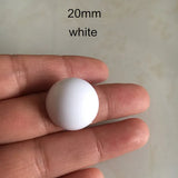50 pcs 20mm Flat Back Acrylic Cabochon Resin Rhinestone Beads