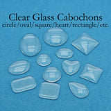 50 pcs - 25x35mm, 10x25mm Rectangle Glass Cabochon
