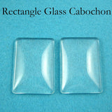 50 pcs - 25x35mm, 10x25mm Rectangle Glass Cabochon