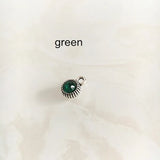50 pcs Small Round Rhinestone Dangles, Metal Base Settings, Jewelry Charms