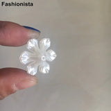50 Acrylic Flower Bead Caps 26mm Ivory Color DIY Crafts Jewelry Supplies