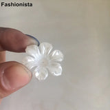 50 Acrylic Flower Bead Caps 26mm Ivory Color DIY Crafts Jewelry Supplies