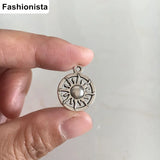 50 pcs Antique Bronze Sun Charm Pendant 16*19mm Radiating Sun Celestial Charms