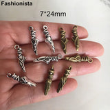 50 pcs Pointe Shoe Charms Metal Antique Bronze 7*24mm Ballet Dance Pendant