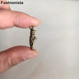 50 pcs Pointe Shoe Charms Metal Antique Bronze 7*24mm Ballet Dance Pendant